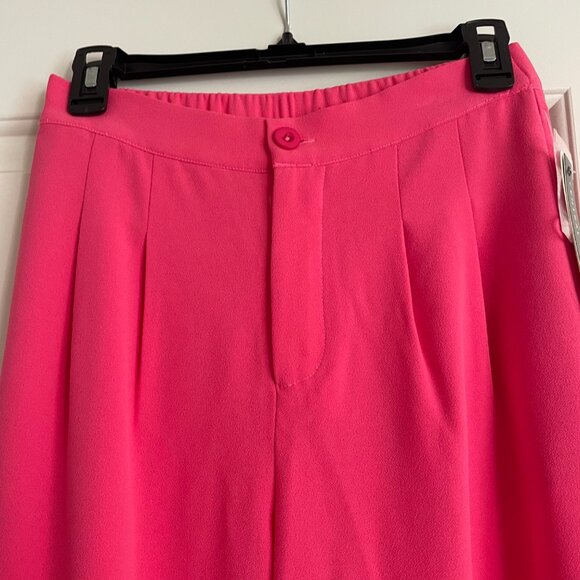 NWT Central Park West Daisy Marabou Pink Blazer Suit Pants XS Fringe‎ Barbie - Picture 12 of 14